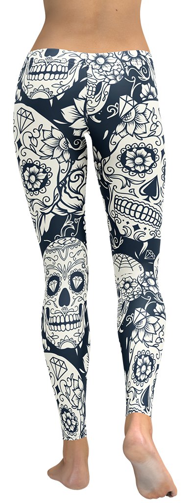 HZORI® | NAVY BLUE SKULL LEGGINGS