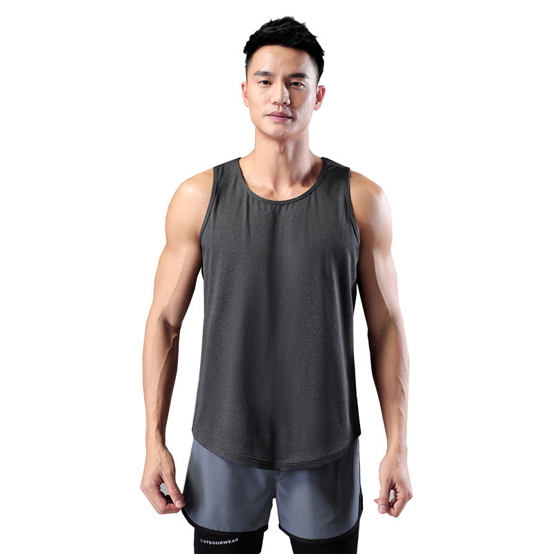 Hzori Sports Vest Men's Muscle Workout Training Moisture Wicking Men's Vest Sleeveless Waistcoat Loose Quick-Dry Vest