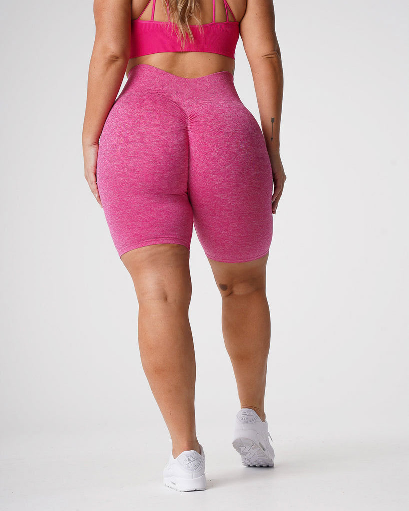Hzori Hip Pleating Hip Lifting Waist Slimming Snowflake Color Seamless Fitness Yoga Shorts Fitness Shorts