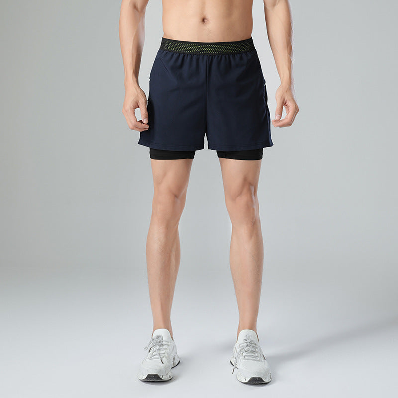 Hzori Sports Shorts Men's Summer Workout Running Three-Point Tights Lining Moisture Absorption Quick-Drying Swimming Shorts