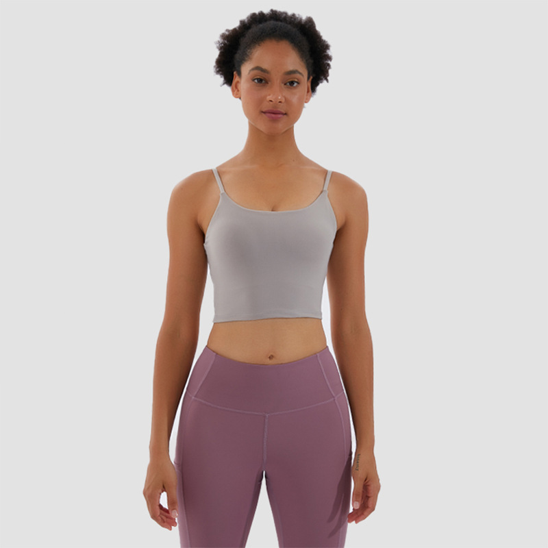 Hzori 2023 New Yoga Small Sling with Chest Pad Moisture Wicking Sports Underwear Yoga Clothing Top