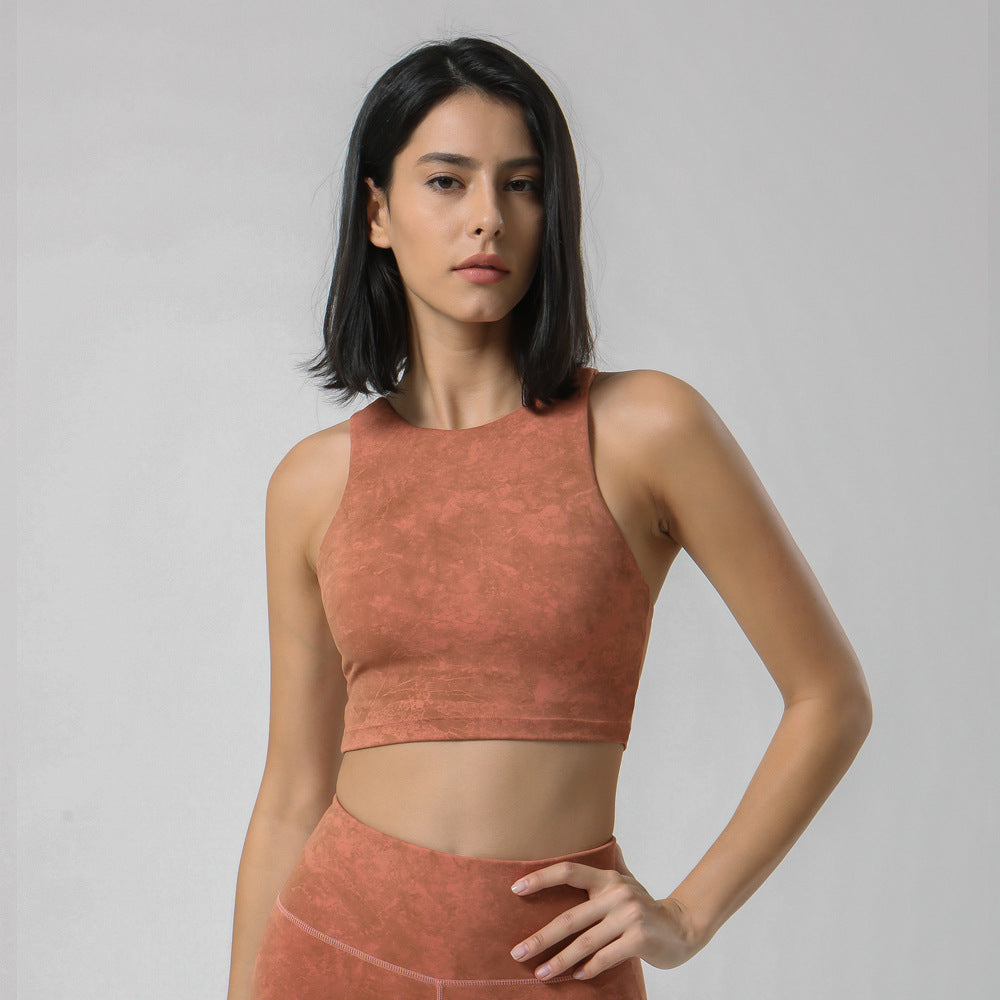 Hzori Nude Feel High Waist Workout Set Outdoor Beauty Back Leisure Suit