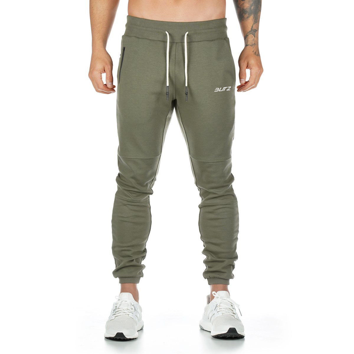 Hzori Brothers Sports Trousers Men's Solid Color Fitness Trousers Running Training Tappered Pants