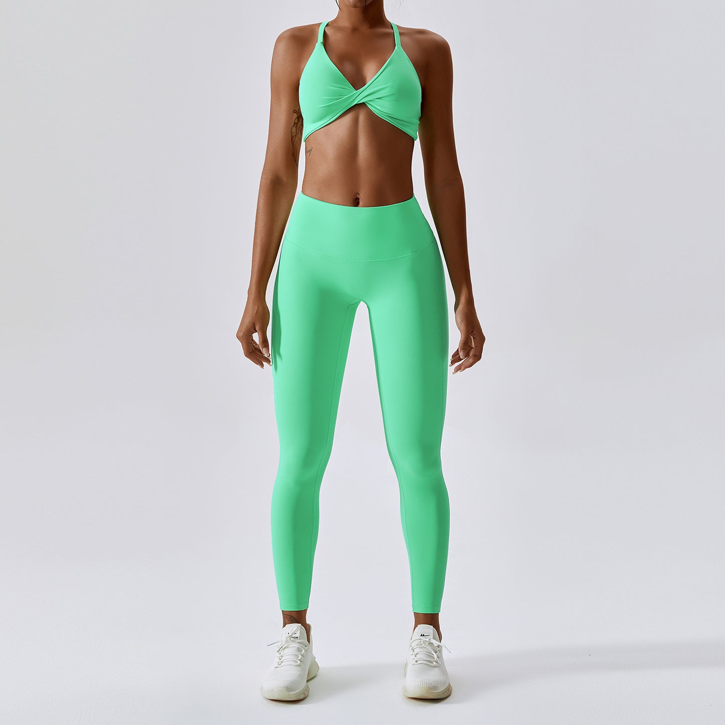 Hzori Quick-Drying Nude Feel Yoga Suit Sexy Sports Running Fitness Clothes Suit Beauty Back Yoga Clothes