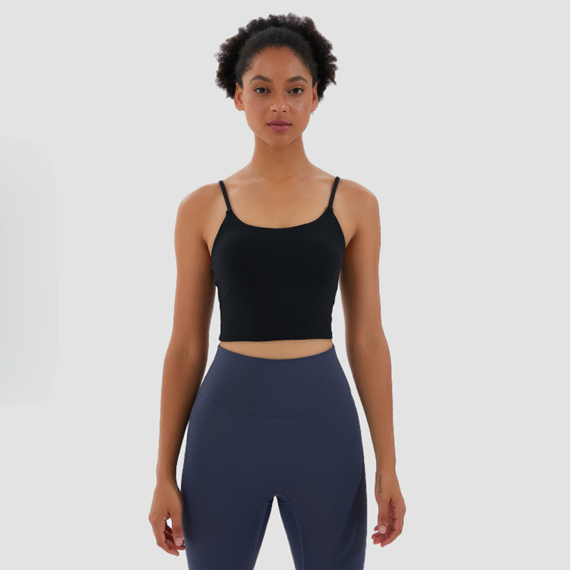 Hzori 2023 New Yoga Small Sling with Chest Pad Moisture Wicking Sports Underwear Yoga Clothing Top