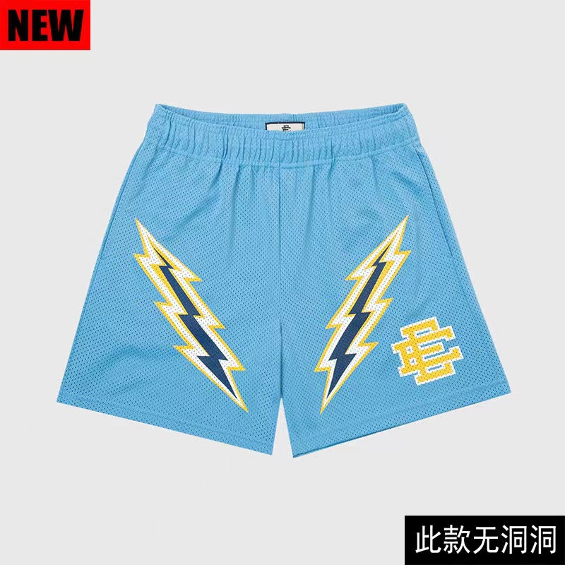 Hzori EE Casual Shorts Men's Muscle Workout Sports Short-Length Pants Mesh Breathable and Loose below the Knee