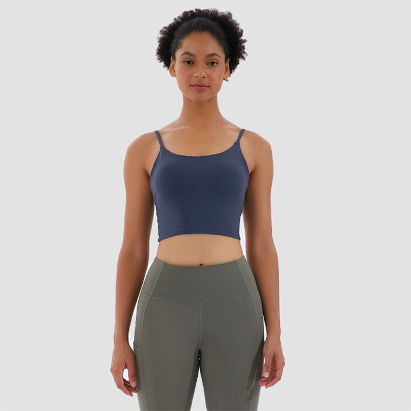 Hzori 2023 New Yoga Small Sling with Chest Pad Moisture Wicking Sports Underwear Yoga Clothing Top