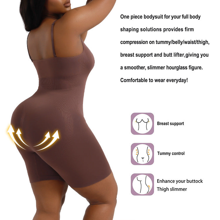 Hzori plus Size Postpartum Hip Lifting Seamless Shapewear Women's Corset Full Body Sling Belly Contraction Bodybuilding One-Piece Underwear