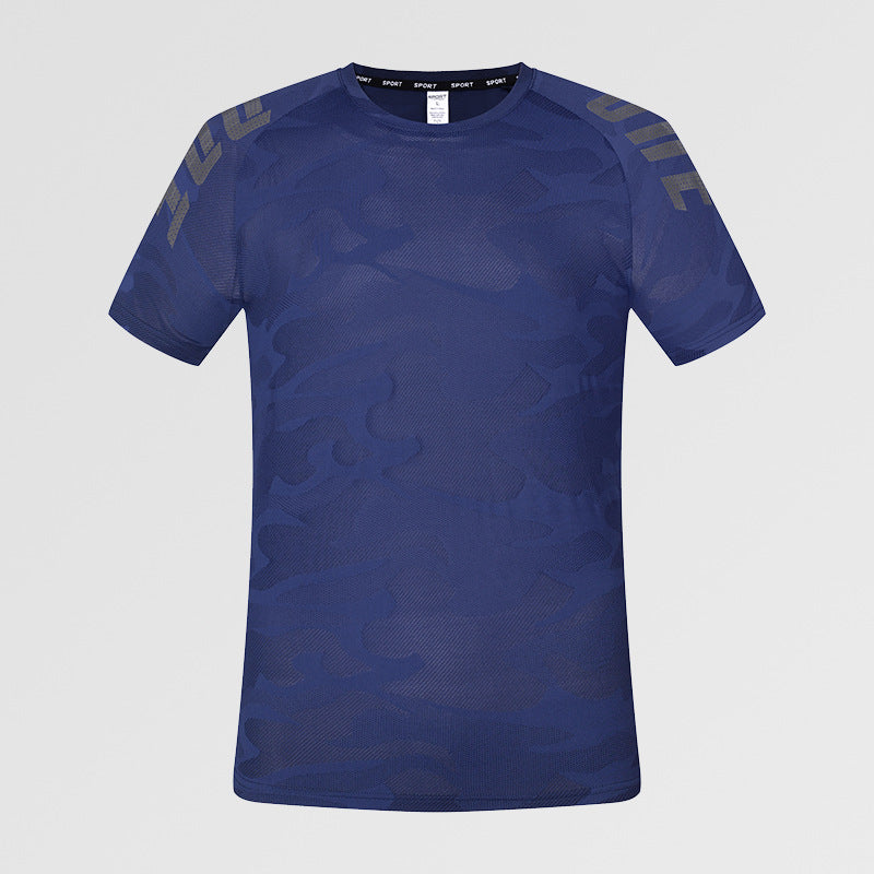 Hzori Summer Sports Quick-Drying T-shirt Running Fitness Basketball Badminton Workout Top Men's Short Sleeve