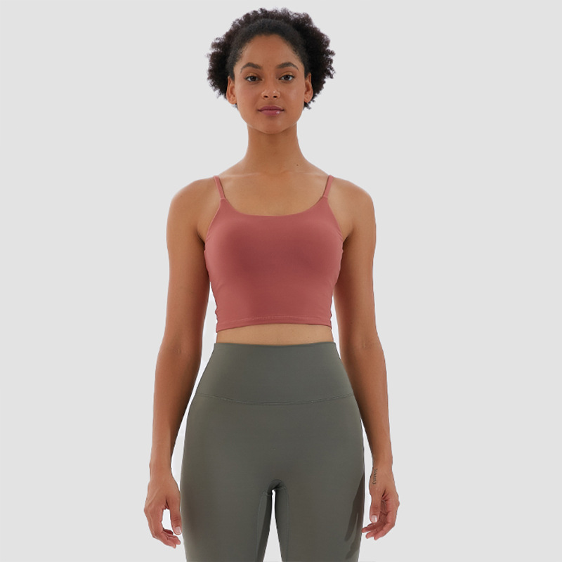 Hzori 2023 New Yoga Small Sling with Chest Pad Moisture Wicking Sports Underwear Yoga Clothing Top