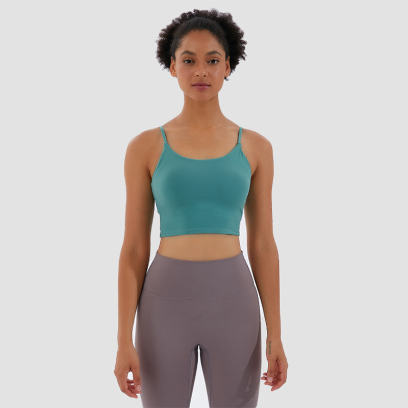 Hzori 2023 New Yoga Small Sling with Chest Pad Moisture Wicking Sports Underwear Yoga Clothing Top