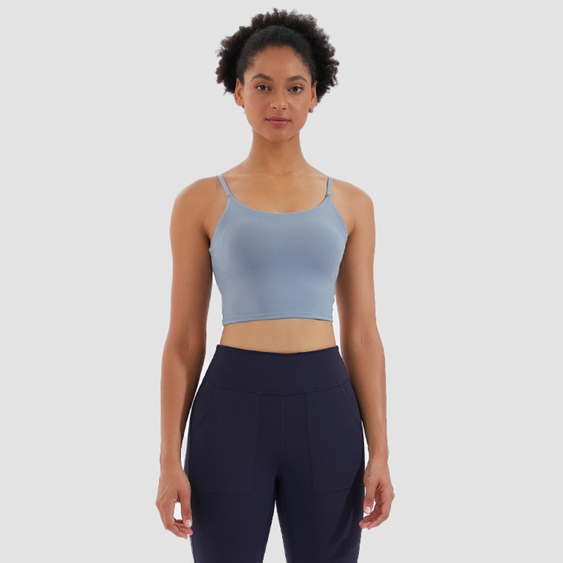 Hzori 2023 New Yoga Small Sling with Chest Pad Moisture Wicking Sports Underwear Yoga Clothing Top
