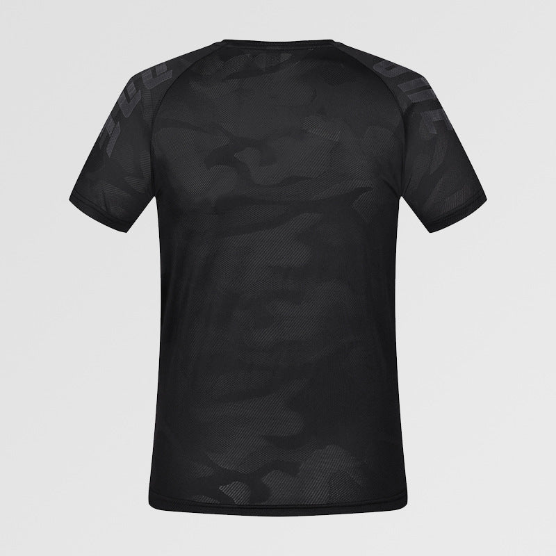 Hzori Summer Sports Quick-Drying T-shirt Running Fitness Basketball Badminton Workout Top Men's Short Sleeve
