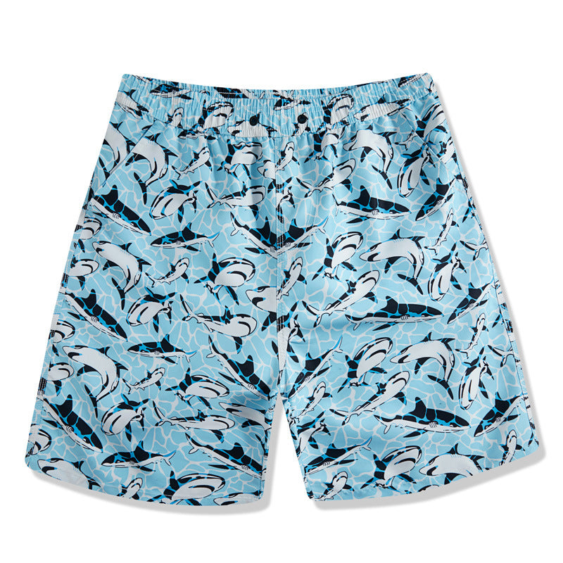 Hzori Beach Pants Men's Loose Design Beach Water Park Swimming Trunks Seaside Surfing Quick-Drying Women's Shorts