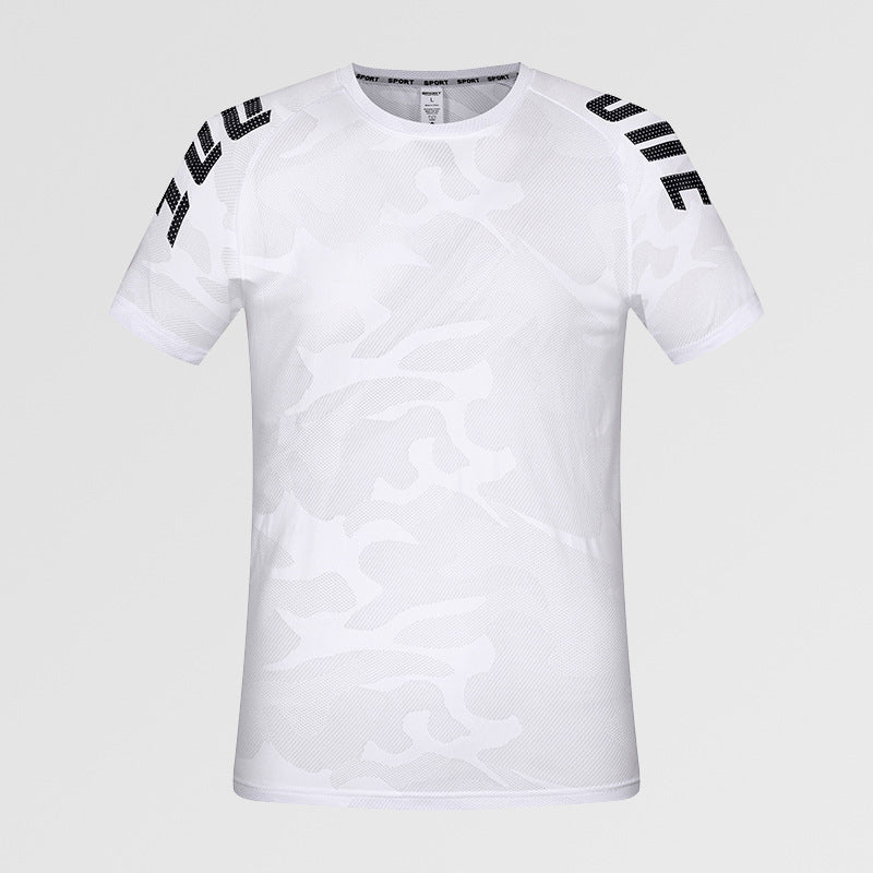 Hzori Summer Sports Quick-Drying T-shirt Running Fitness Basketball Badminton Workout Top Men's Short Sleeve