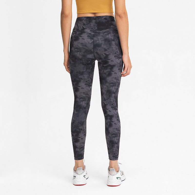 Hzori Yoga Clothes 2023 Autumn and Winter New High Top Sports Tights Nude Feel Hip Raise Fitness Pants Brushed Yoga Pants