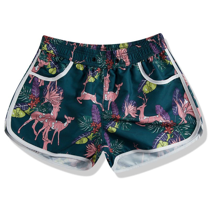 Hzori Beach Pants Men's Loose Design Beach Water Park Swimming Trunks Seaside Surfing Quick-Drying Women's Shorts