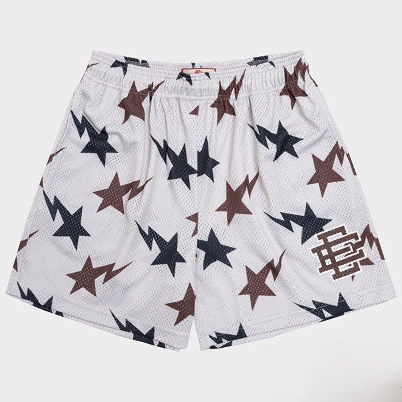 Hzori Casual Sports Shorts Men's Summer Mesh Breathable Knee Pants Beach Shorts