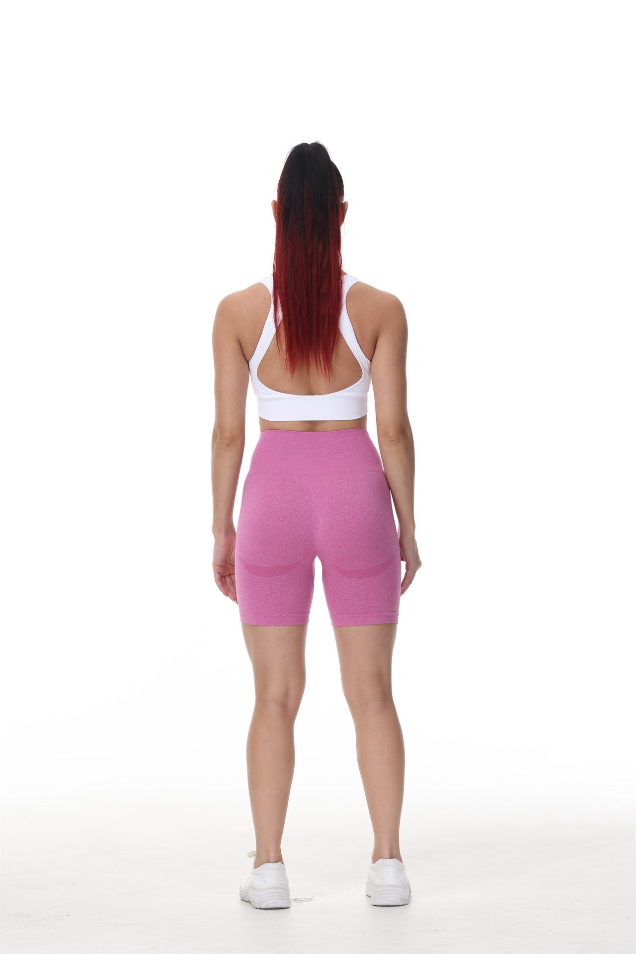 Hzori Hip Smiley Face Hip Pants Side Crescent Fitness Shorts Three-Point Smile Pants Yoga Shorts