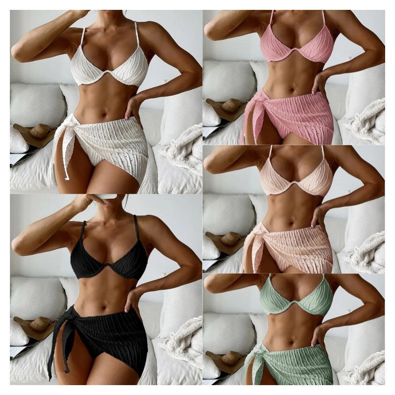 Hzori Swimsuit 2023 New Sexy Bikini Split Three Piece Swimsuit Women