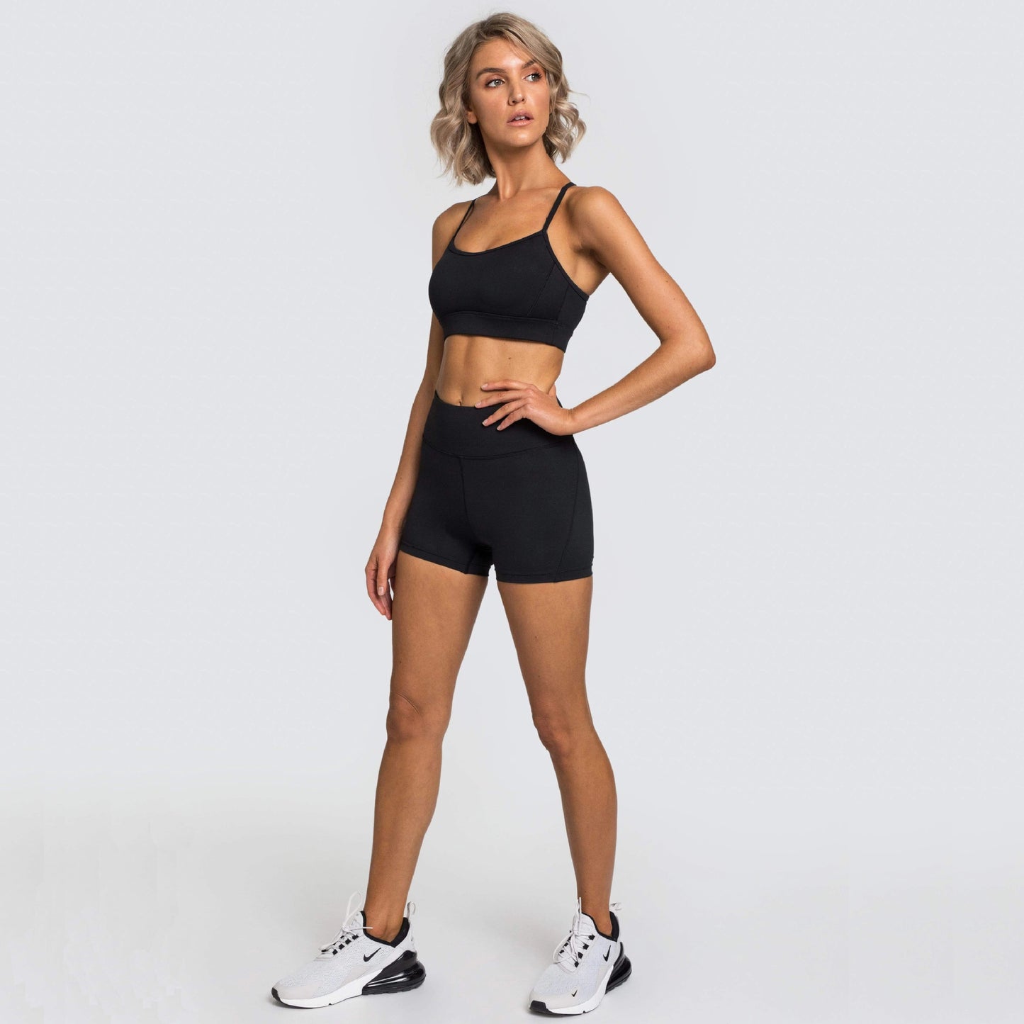 Hzori New Women's Adjustable Bra Shorts Workout Exercise Outfit