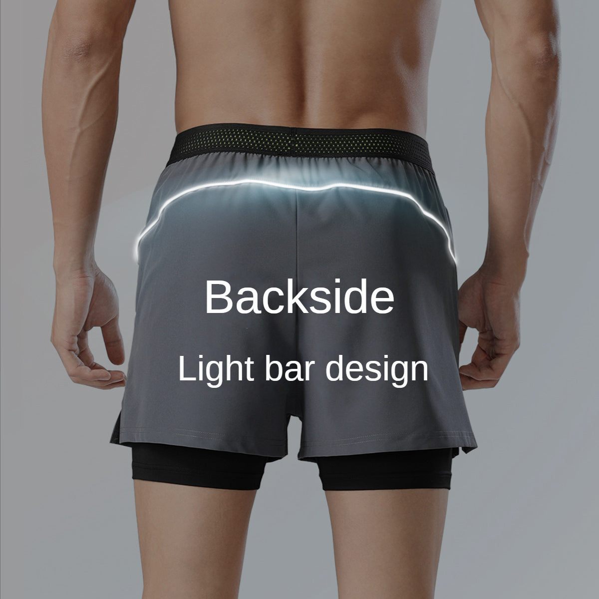 Hzori Sports Shorts Men's Summer Workout Running Three-Point Tights Lining Moisture Absorption Quick-Drying Swimming Shorts