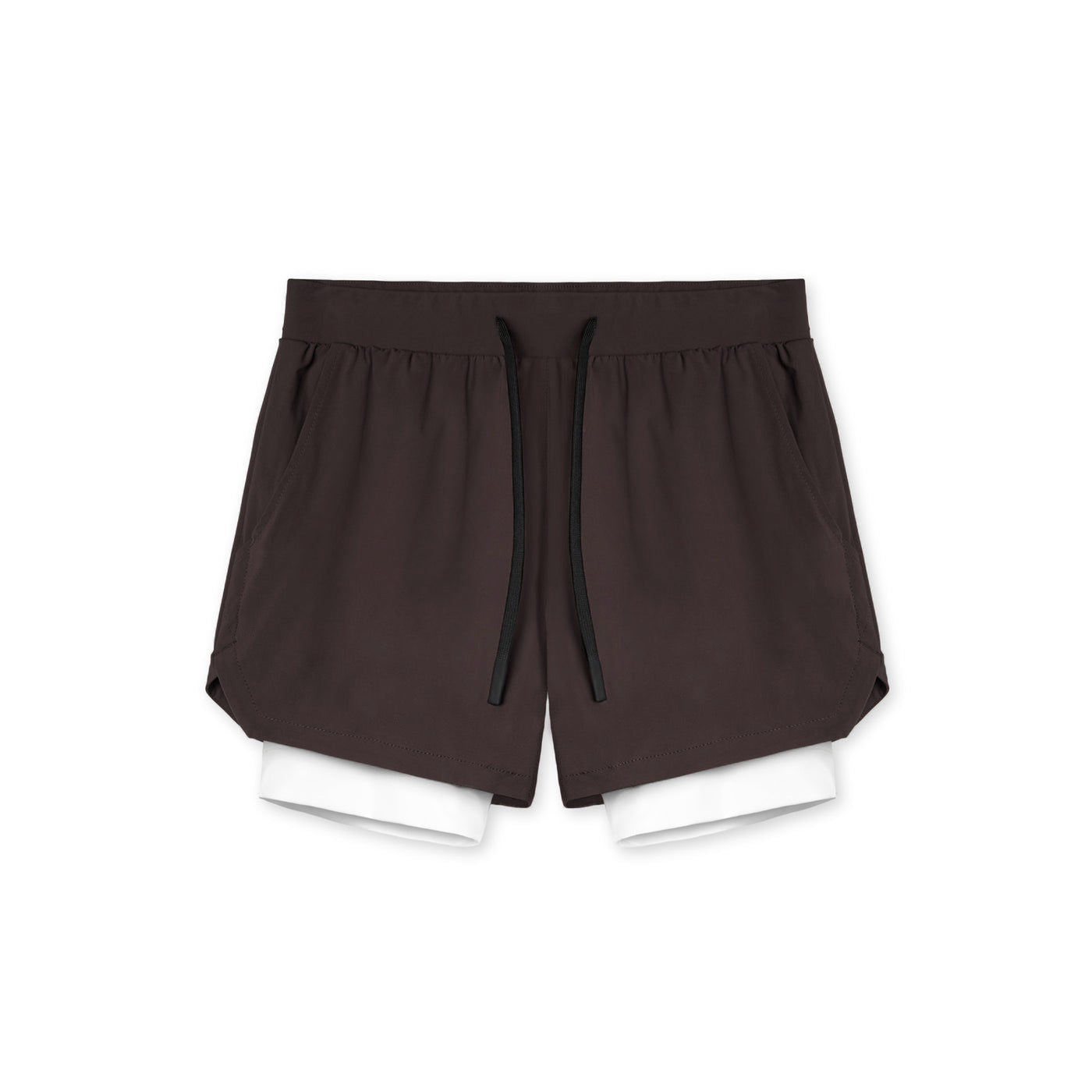 Hzori Workout Shorts Men's Nylon Running Muscle Training Elastic Quick-Drying Double-Layer Basketball Shorts Summer