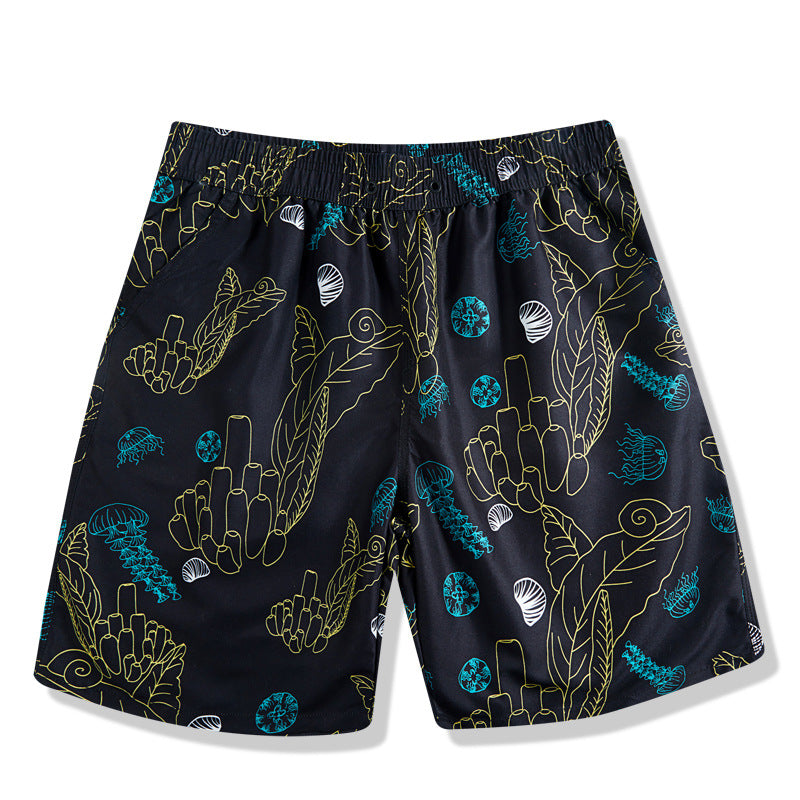 Hzori Beach Pants Men's Loose Design Beach Water Park Swimming Trunks Seaside Surfing Quick-Drying Women's Shorts