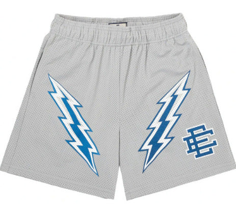 Hzori EE Casual Shorts Men's Muscle Workout Sports Short-Length Pants Mesh Breathable and Loose below the Knee