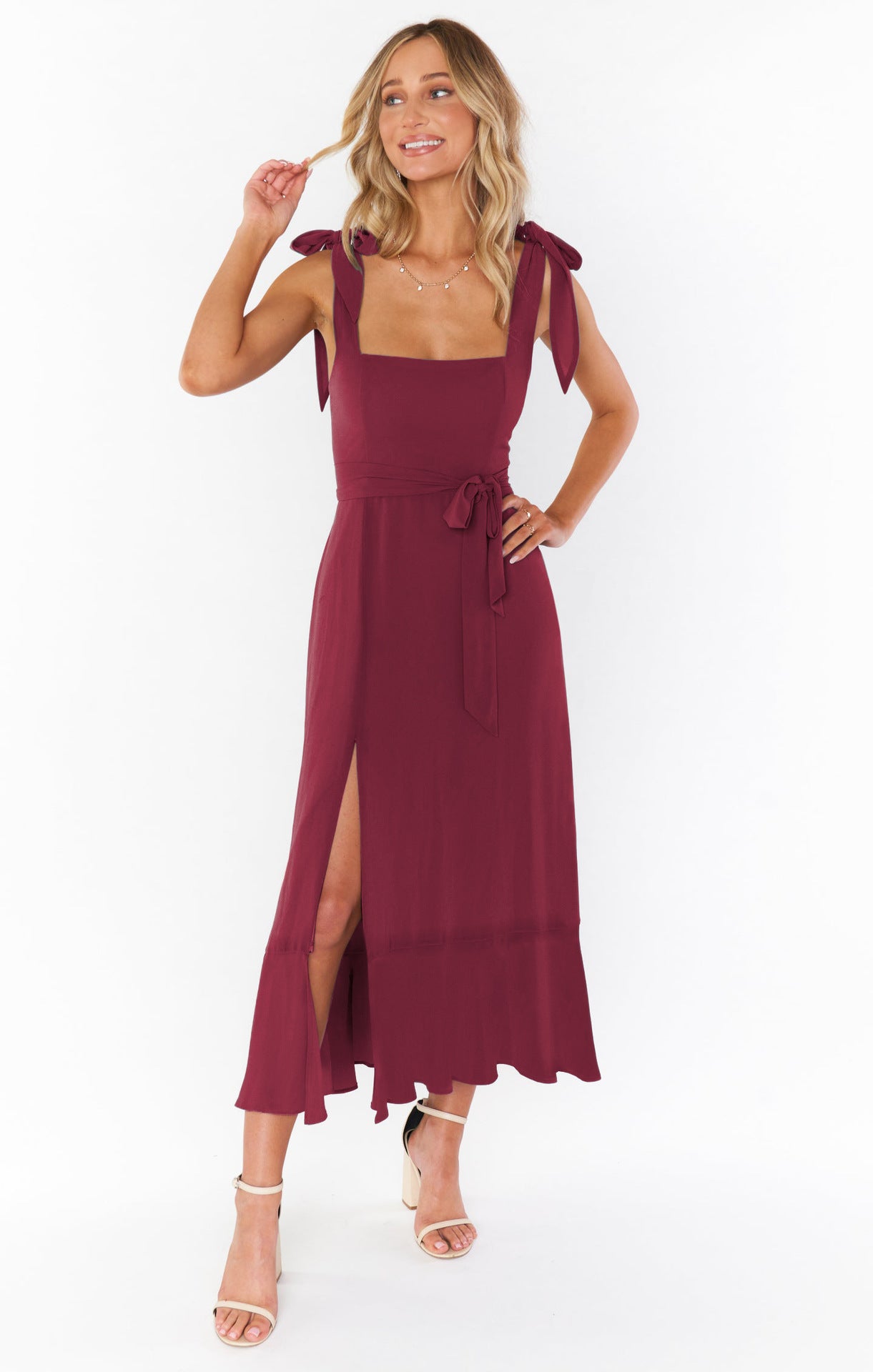 Hzori Summer Hot Sale New Elegant Fashion Style Women's Clothing Temperament Commute Split Dress French Style High Sense Skirt