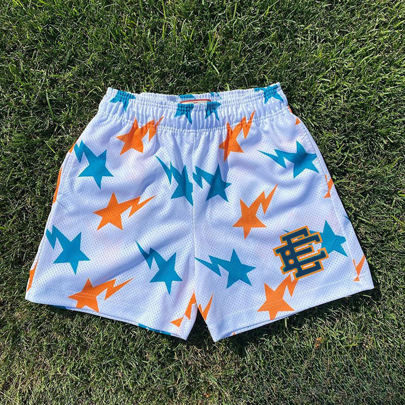 Hzori Casual Sports Shorts Men's Summer Mesh Breathable Knee Pants Beach Shorts