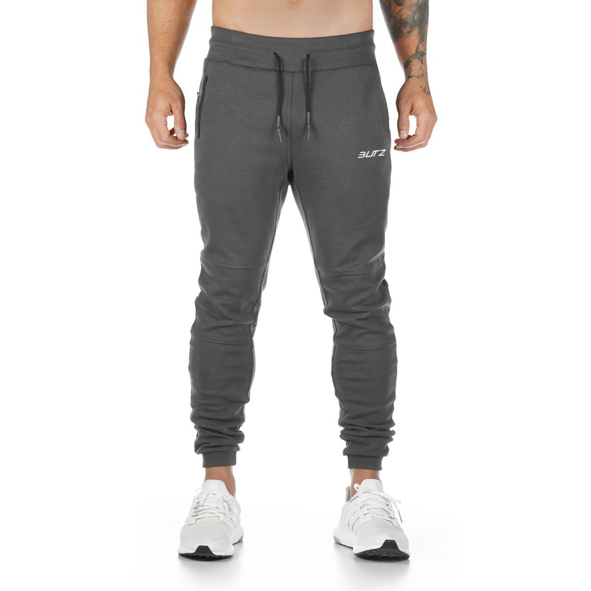 Hzori Brothers Sports Trousers Men's Solid Color Fitness Trousers Running Training Tappered Pants