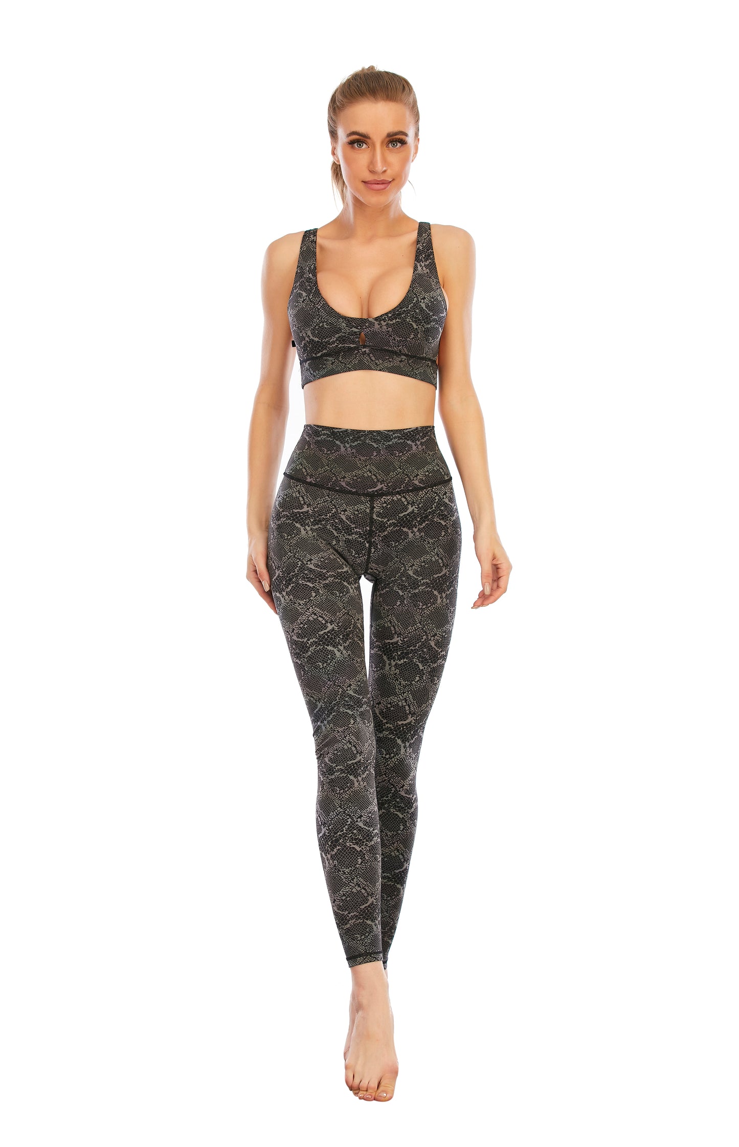 HZORI® | Women's sports yoga wear python print