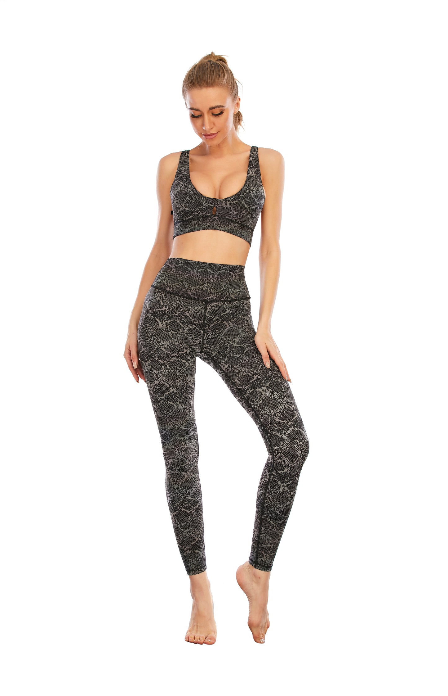 HZORI® | Women's sports yoga wear python print