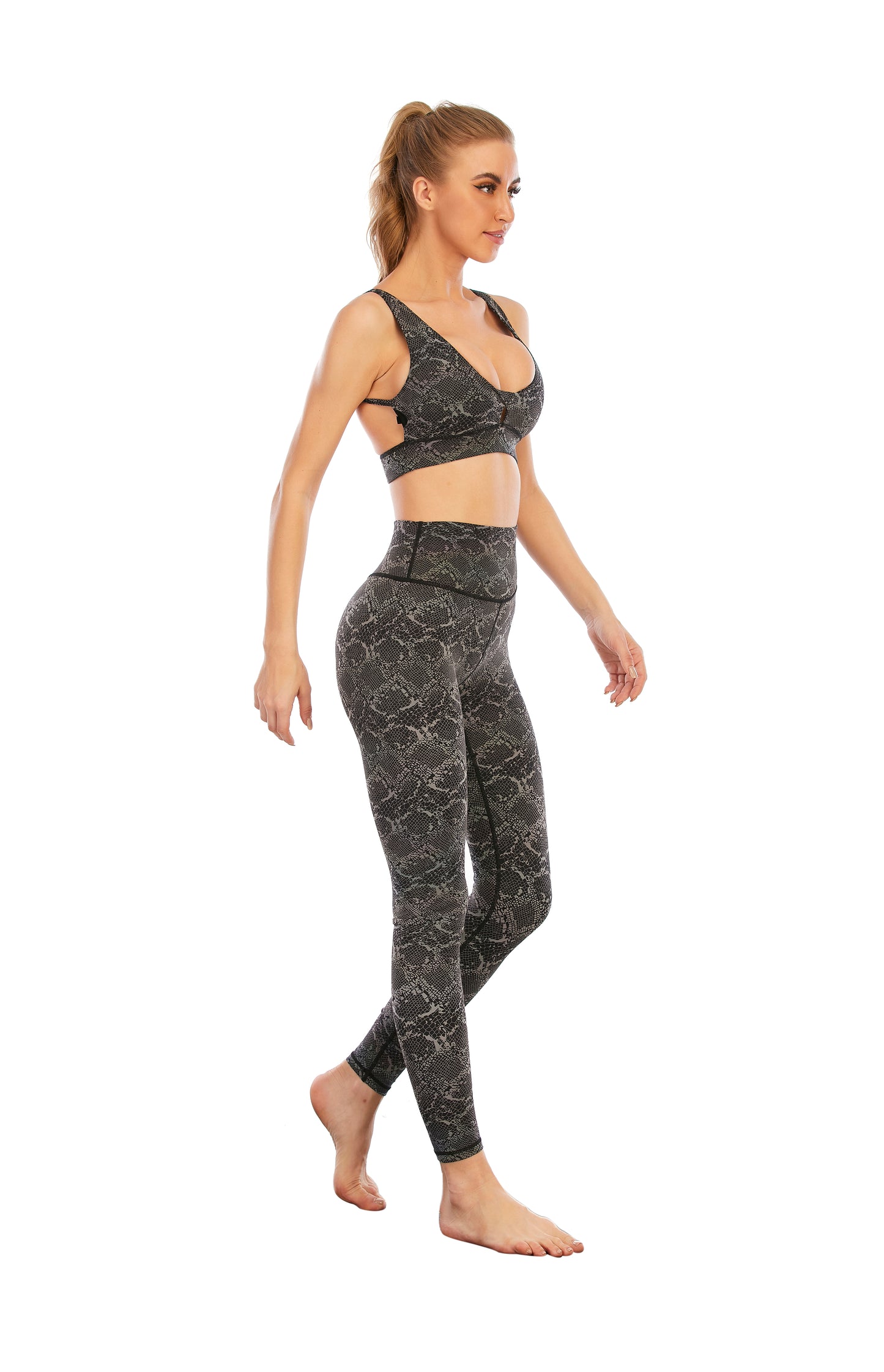 HZORI® | Women's sports yoga wear python print