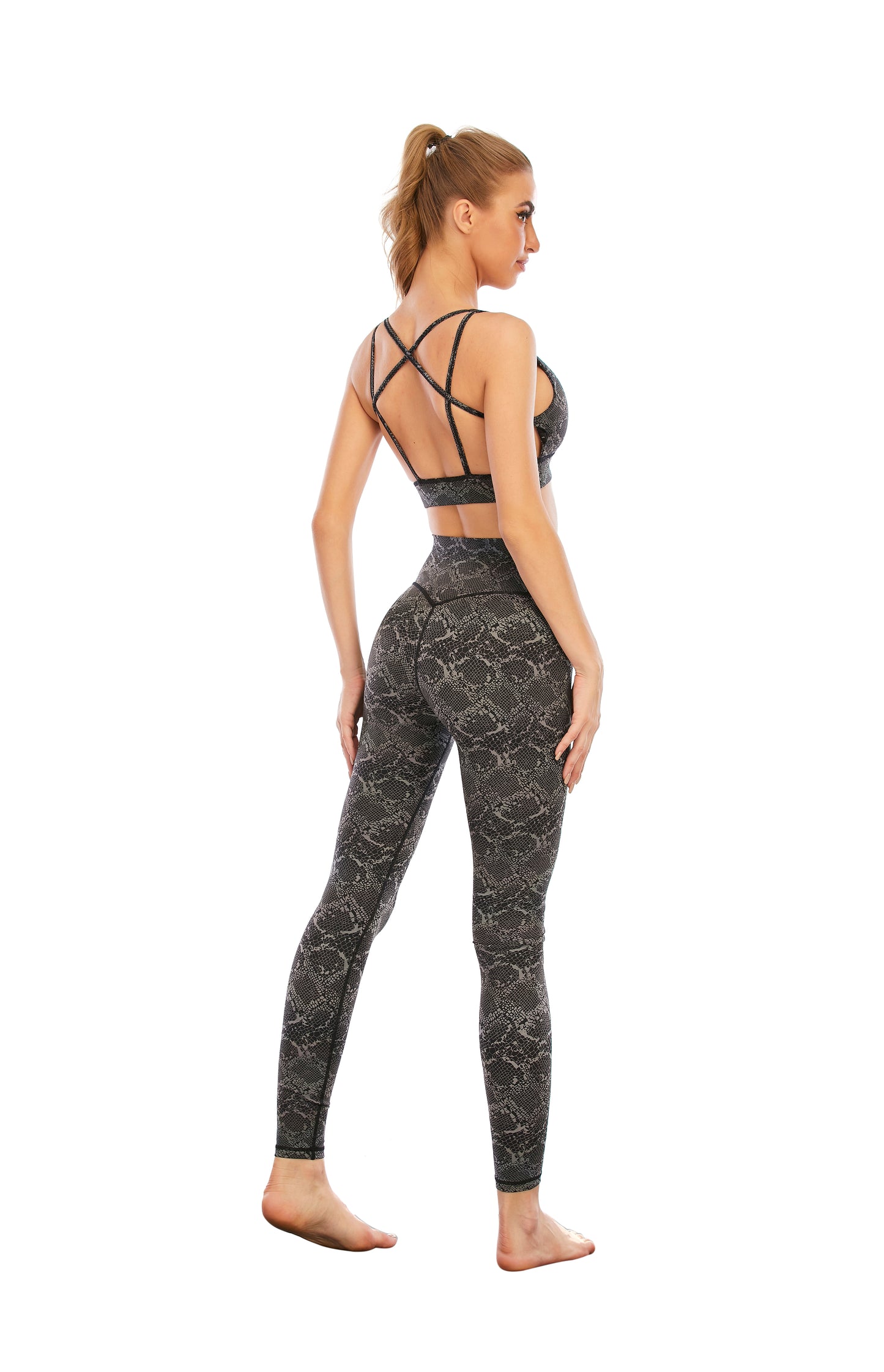 HZORI® | Women's sports yoga wear python print