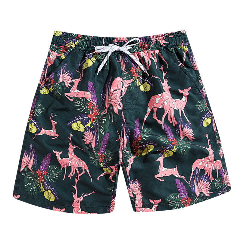 Hzori Beach Pants Men's Loose Design Beach Water Park Swimming Trunks Seaside Surfing Quick-Drying Women's Shorts