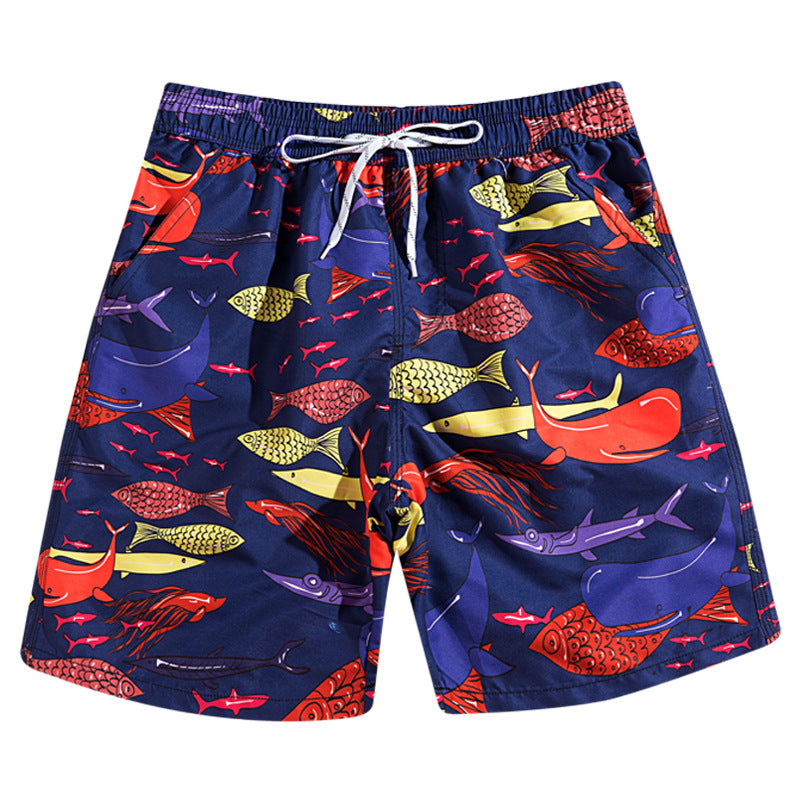 Hzori Beach Pants Men's Loose Design Beach Water Park Swimming Trunks Seaside Surfing Quick-Drying Women's Shorts