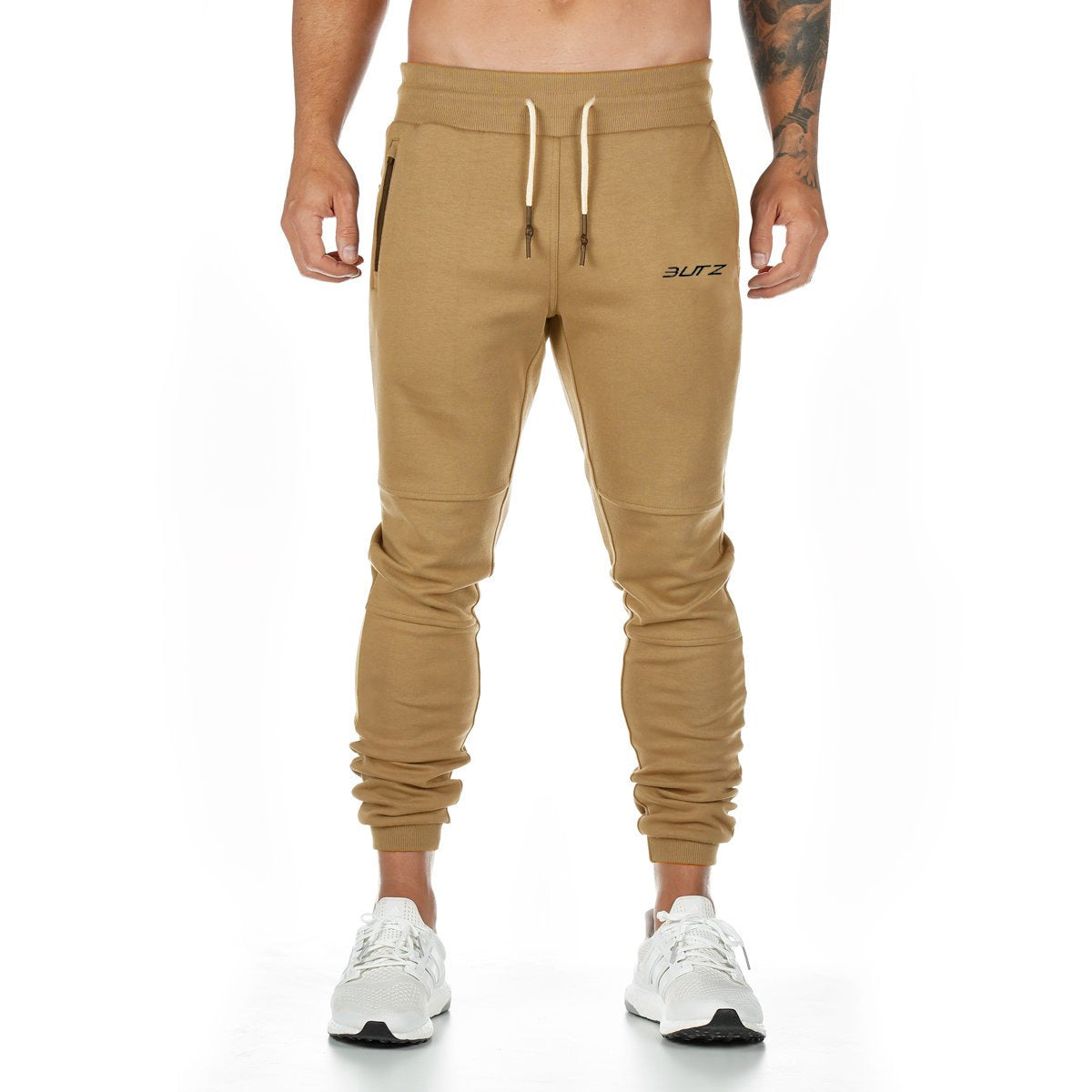 Hzori Brothers Sports Trousers Men's Solid Color Fitness Trousers Running Training Tappered Pants