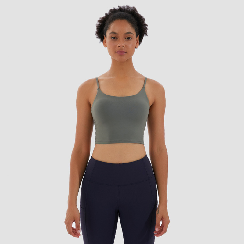 Hzori 2023 New Yoga Small Sling with Chest Pad Moisture Wicking Sports Underwear Yoga Clothing Top
