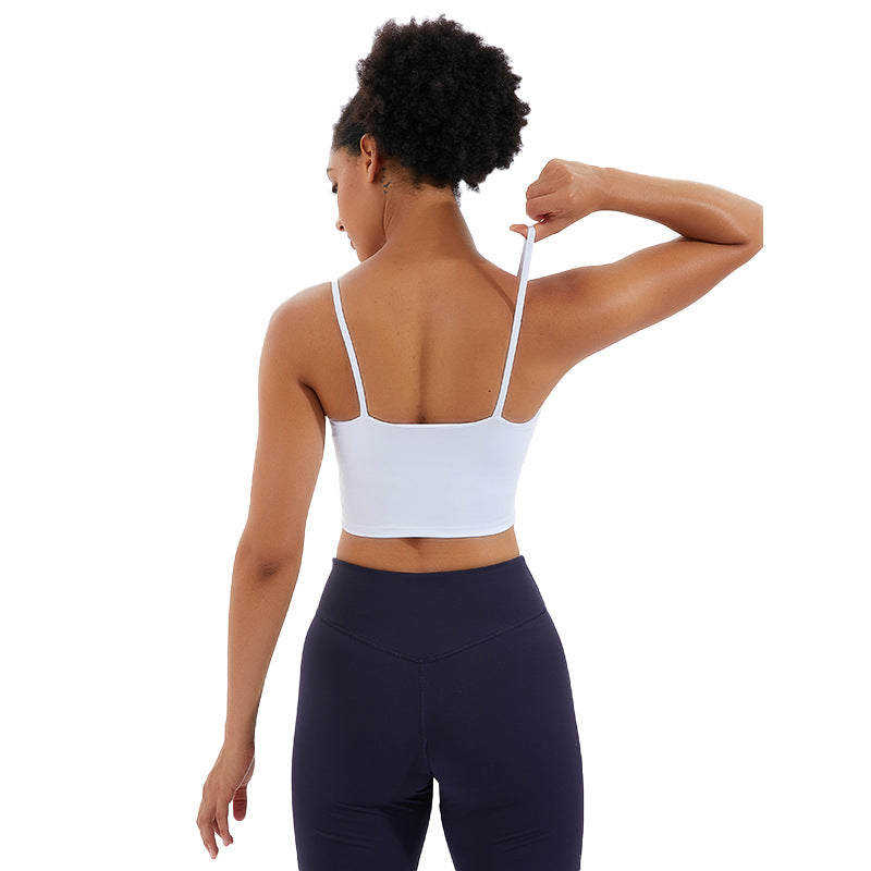 Hzori 2023 New Yoga Small Sling with Chest Pad Moisture Wicking Sports Underwear Yoga Clothing Top