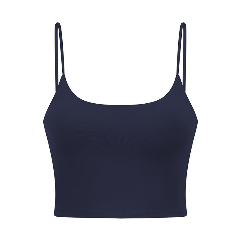Hzori with Chest Pad Gather Shockproof Sports Vest Sexy Yoga Jacket