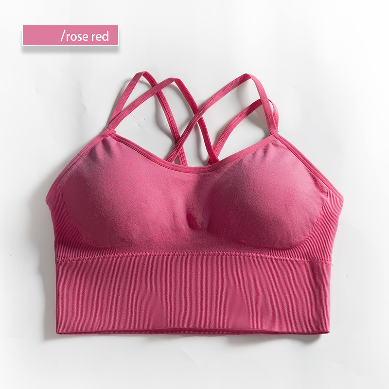 Hzori Yoga Sports Bra Women's Elastic Quick-Drying Breathable Bra Seamless Underwear