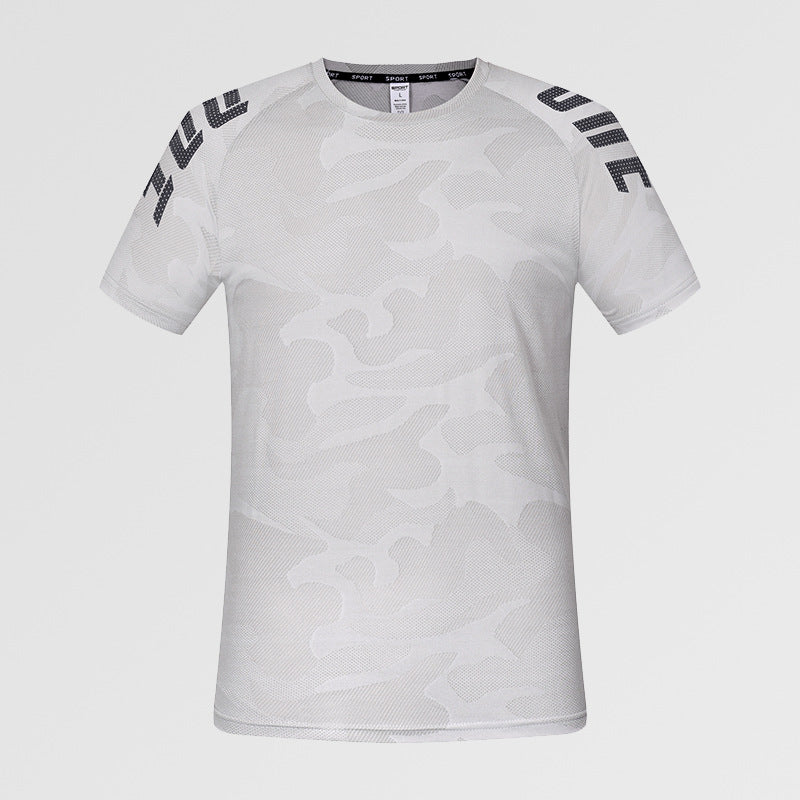 Hzori Summer Sports Quick-Drying T-shirt Running Fitness Basketball Badminton Workout Top Men's Short Sleeve