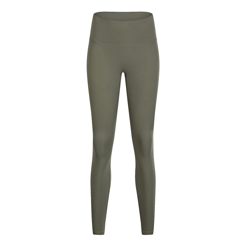 Hzori Yoga Clothes 2023 Autumn and Winter New High Top Sports Tights Nude Feel Hip Raise Fitness Pants Brushed Yoga Pants