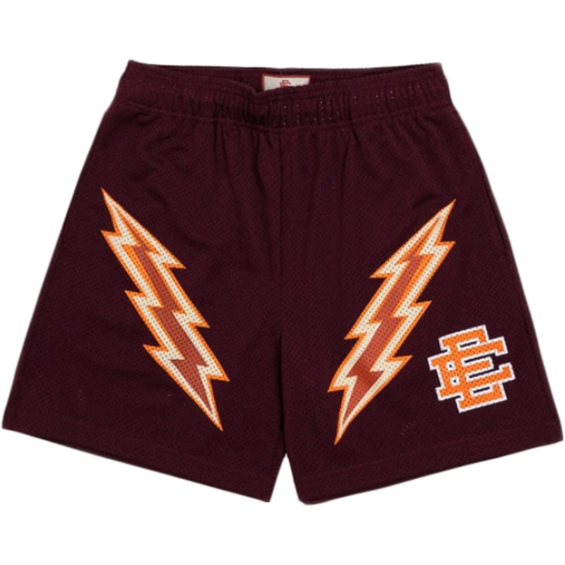 Hzori EE Casual Shorts Men's Muscle Workout Sports Short-Length Pants Mesh Breathable and Loose below the Knee