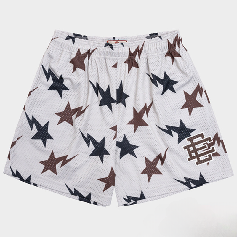 Hzori Casual Sports Shorts Men's Summer Mesh Breathable Knee Pants Beach Shorts