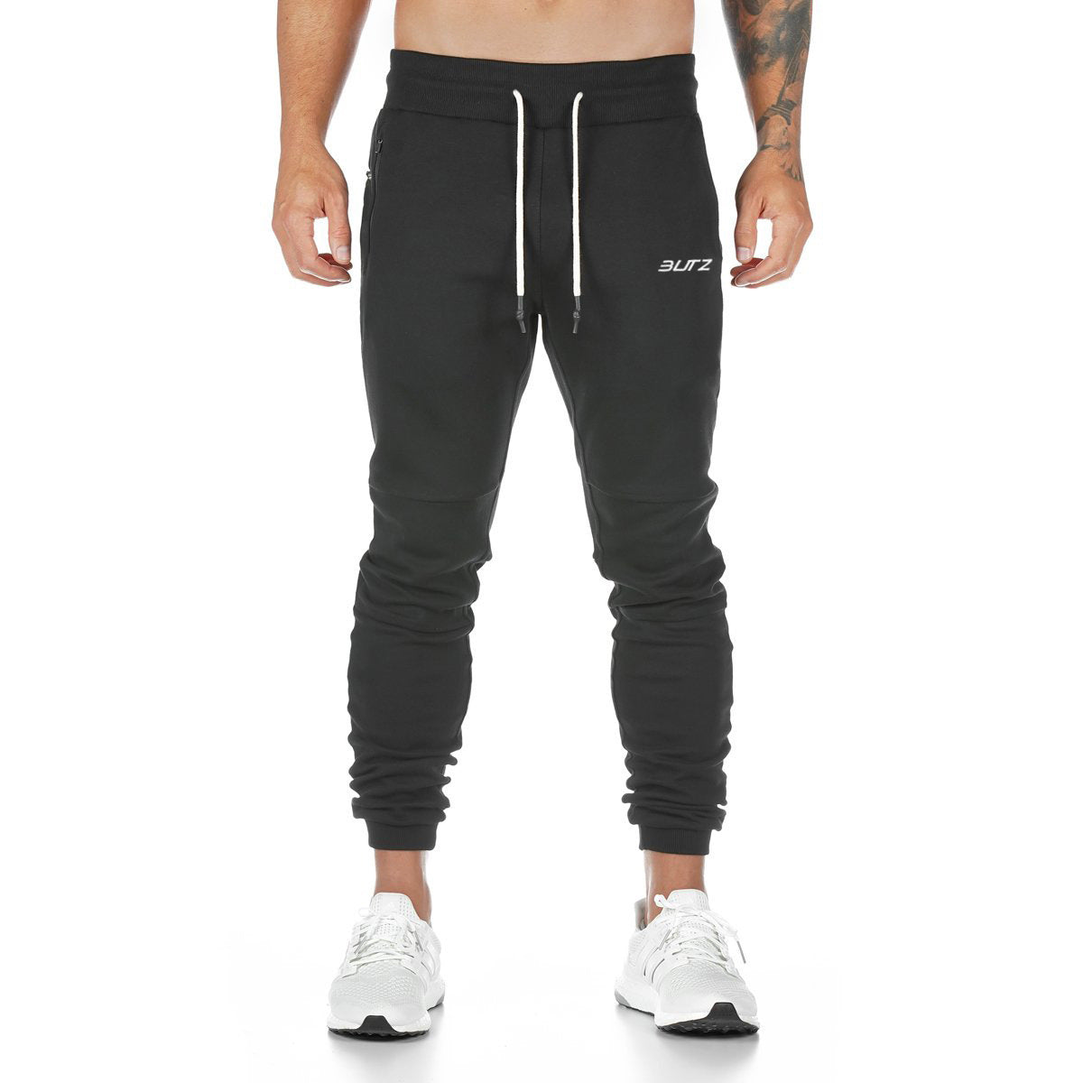 Hzori Brothers Sports Trousers Men's Solid Color Fitness Trousers Running Training Tappered Pants