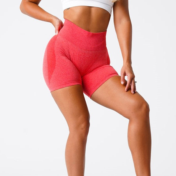 Hzori Hip Smiley Face Hip Pants Side Crescent Fitness Shorts Three-Point Smile Pants Yoga Shorts