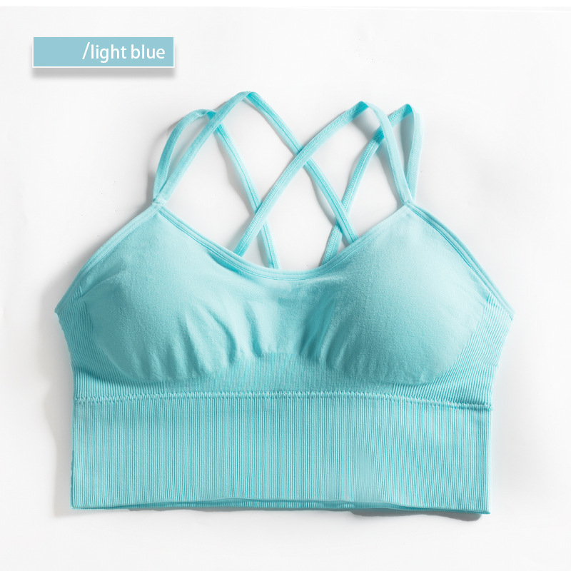 Hzori Yoga Sports Bra Women's Elastic Quick-Drying Breathable Bra Seamless Underwear
